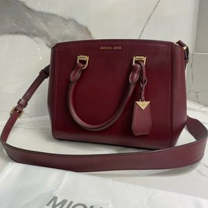 Michael Kors Benning Medium Leather Satchel